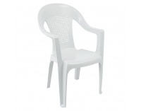Záhradné stohovateľné kreslo Medro - biela