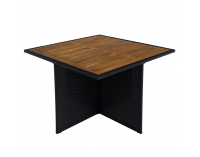 Záhradný nábytok z umelého ratanu Melford - čierna / krémová / prírodná