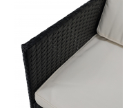 Záhradný nábytok z umelého ratanu Melford - čierna / krémová / prírodná