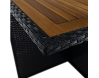 Záhradný nábytok z umelého ratanu Melford - čierna / krémová / prírodná