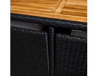 Záhradný nábytok z umelého ratanu Melford - čierna / krémová / prírodná
