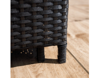 Záhradný nábytok z umelého ratanu Melford - čierna / krémová / prírodná