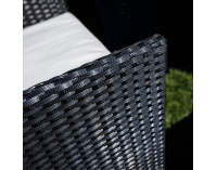 Záhradný nábytok z umelého ratanu Melford - čierna / krémová / prírodná