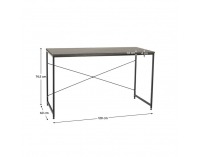 Písací stôl Mellora 120 - betón / čierna