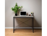 Písací stôl Mellora 90 - betón / čierna