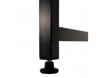 Písací stôl Mellora 90 - betón / čierna