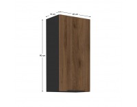 Horná kuchynská skrinka Menzo 45 G-90 1F - čierna / orech