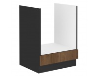 Dolná kuchynská skrinka Menzo 60 D GAZ BB - čierna / orech