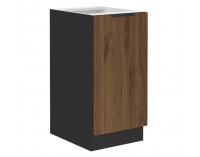 Kuchyňa Menzo - čierna / orech