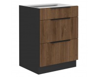 Kuchyňa Menzo - čierna / orech