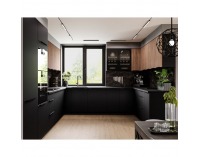 Dvierka na umývačku Menzo ZM 57x59,6 cm - čierna / orech