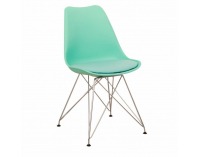 Jedálenská stolička Metal - mentolová / chróm