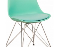 Jedálenská stolička Metal - mentolová / chróm