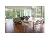 Jedálenská stolička Metal New - biela / chróm