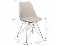 Jedálenská stolička Metal New - studená sivá / chróm