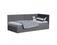 Jednolôžková posteľ s roštom Mevia 90 - sivohnedá (taupe) Velvet