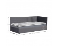 Jednolôžková posteľ s roštom Mevia 90 - sivohnedá (taupe) Velvet