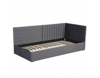 Jednolôžková posteľ s roštom Mevia 90 - sivohnedá (taupe) Velvet