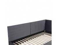 Jednolôžková posteľ s roštom Mevia 90 - sivohnedá (taupe) Velvet
