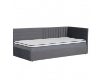 Jednolôžková posteľ s roštom Mevia 90 - sivohnedá (taupe) Velvet