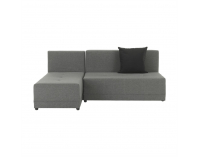 Rohová sedačka s rozkladom a úložným priestorom Mexx L - sivá / čierna
