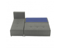 Rohová sedačka s rozkladom a úložným priestorom Mexx L - sivá / čierna