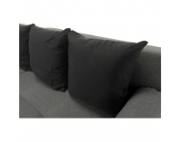 Rohová sedačka s rozkladom a úložným priestorom Mexx L - sivá / čierna