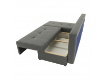 Rohová sedačka s rozkladom a úložným priestorom Mexx L - sivá / čierna