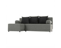 Rohová sedačka s rozkladom a úložným priestorom Mexx L - sivá / čierna