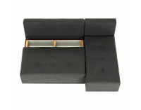 Rohová sedačka s rozkladom a úložným priestorom Mexx P - sivá / vzor