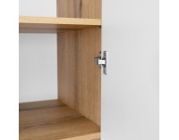 Manželská posteľ s roštom a nadstavcom Milaga 160x200 cm - biela vysoký lesk