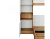 Manželská posteľ s roštom a nadstavcom Milaga 160x200 cm - biela vysoký lesk