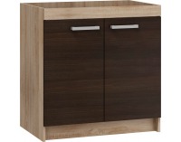 Drezová kuchynská skrinka Milo S80Z - sonoma tmavá / sonoma svetlá