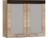 Horná kuchynská skrinka Milo W80PN - sonoma svetlá / sonoma tmavá