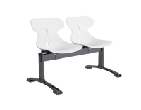 Plastová lavica (2-miestna) do čakární Mineta 2 - biela / čierna