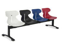 Plastová lavica (4-miestna) do čakární Mineta 4 - kombinácia farieb / čierna