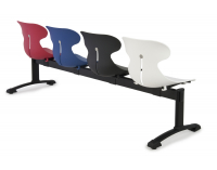 Plastová lavica (4-miestna) do čakární Mineta 4 - kombinácia farieb / čierna