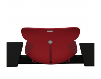 Plastová lavica (3-miestna) do čakární Mineta 5T - červená / čierna