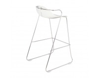 Barová stolička Mineta Hoker 78 - biela / chróm