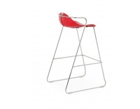 Barová stolička Mineta Hoker 88 - červená / chróm