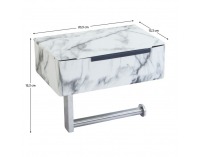 Držiak na toaletný papier Misia - biely mramor