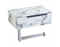 Držiak na toaletný papier Misia - biely mramor