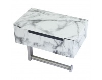 Držiak na toaletný papier Misia - biely mramor