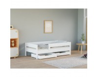 Detská posteľ so zábranou Mix 70x140 cm - biela
