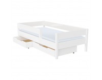Detská posteľ so zábranou Mix 80x160 cm - biela