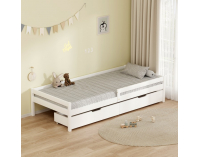Jednolôžková posteľ s úložným priestorom Mix New - biela