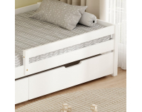 Jednolôžková posteľ s úložným priestorom Mix New - biela