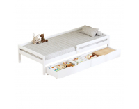 Jednolôžková posteľ s úložným priestorom Mix New - biela