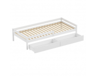 Jednolôžková posteľ s úložným priestorom Mix New - biela