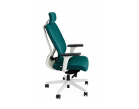 Kancelárska stolička s podrúčkami Mixerot WT HD - tmavozelená / biela